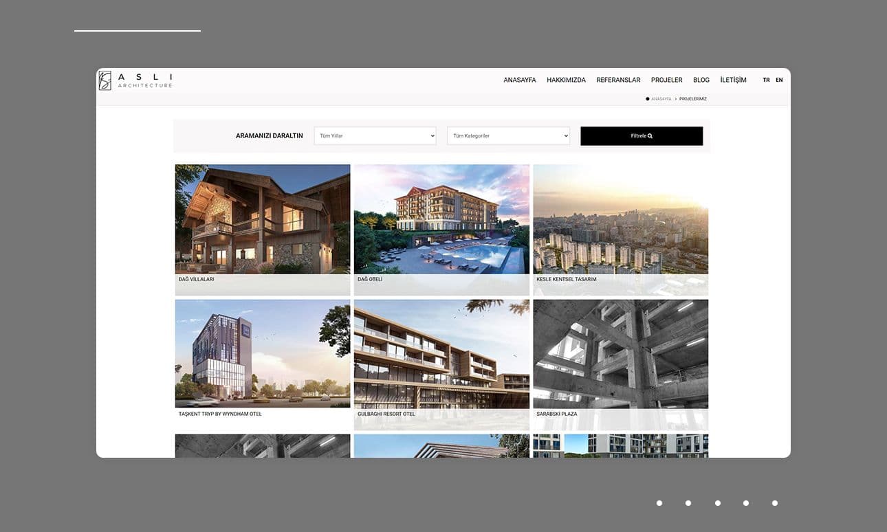 Aslı Mimarlık Kurumsal Web Sitesi