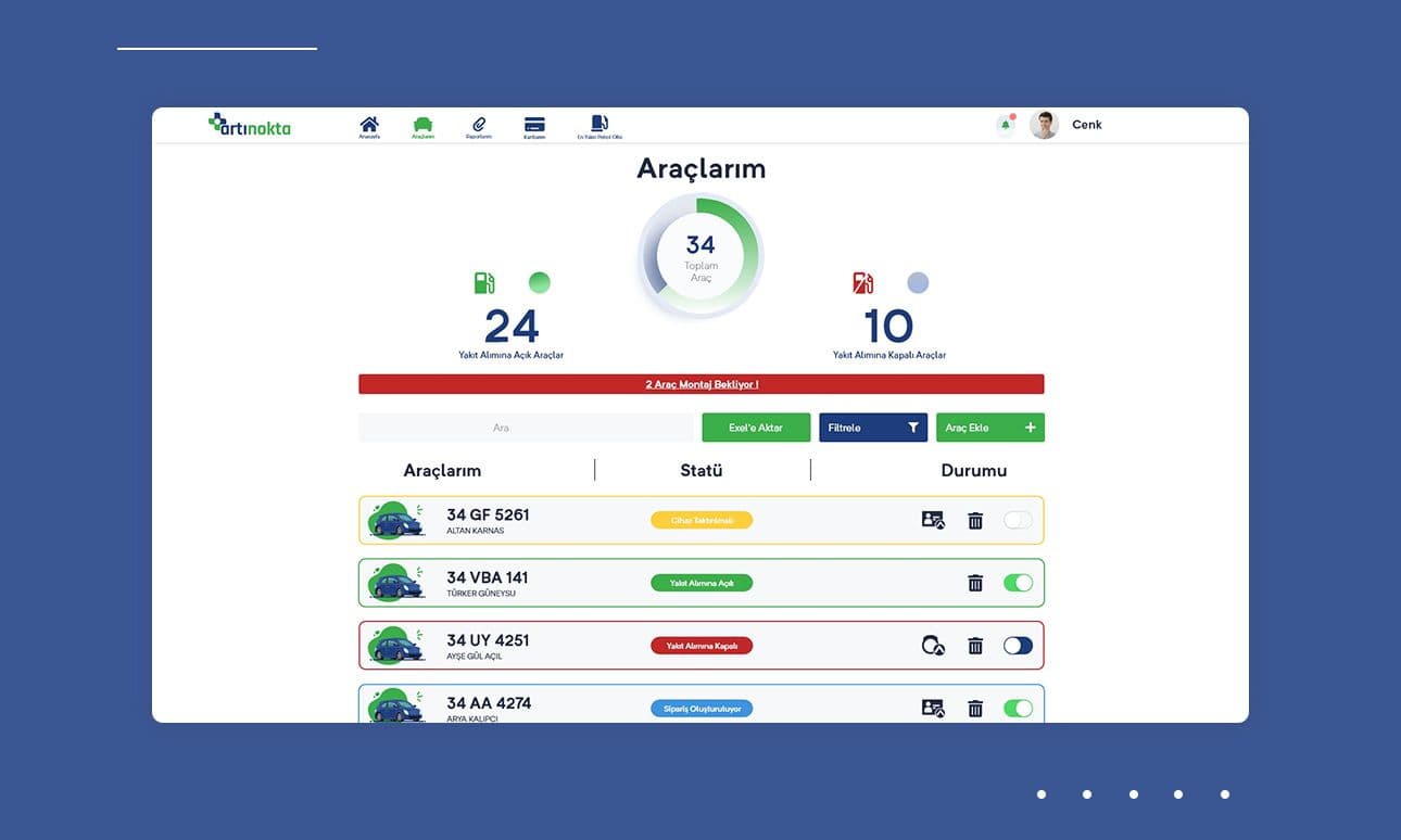 ArtıNokta — Corporate Fuel Management & Digital Payment Platform