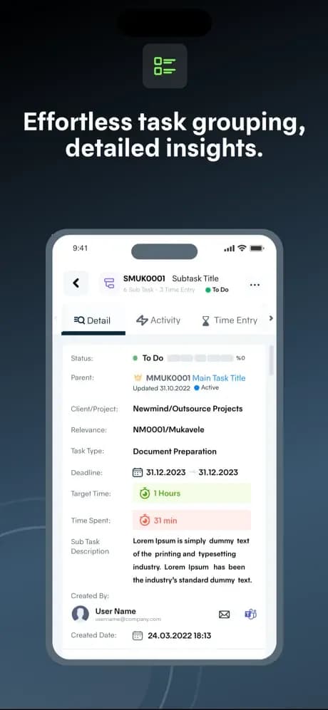 Mesaim - Time task management portal for NewMind AI