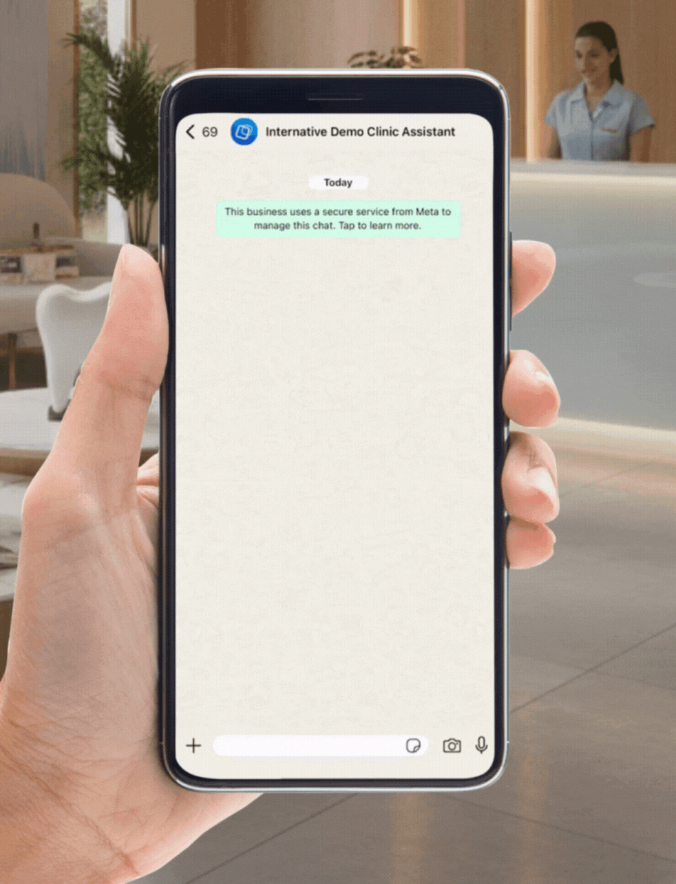 Omnichannel response example in clinic communication