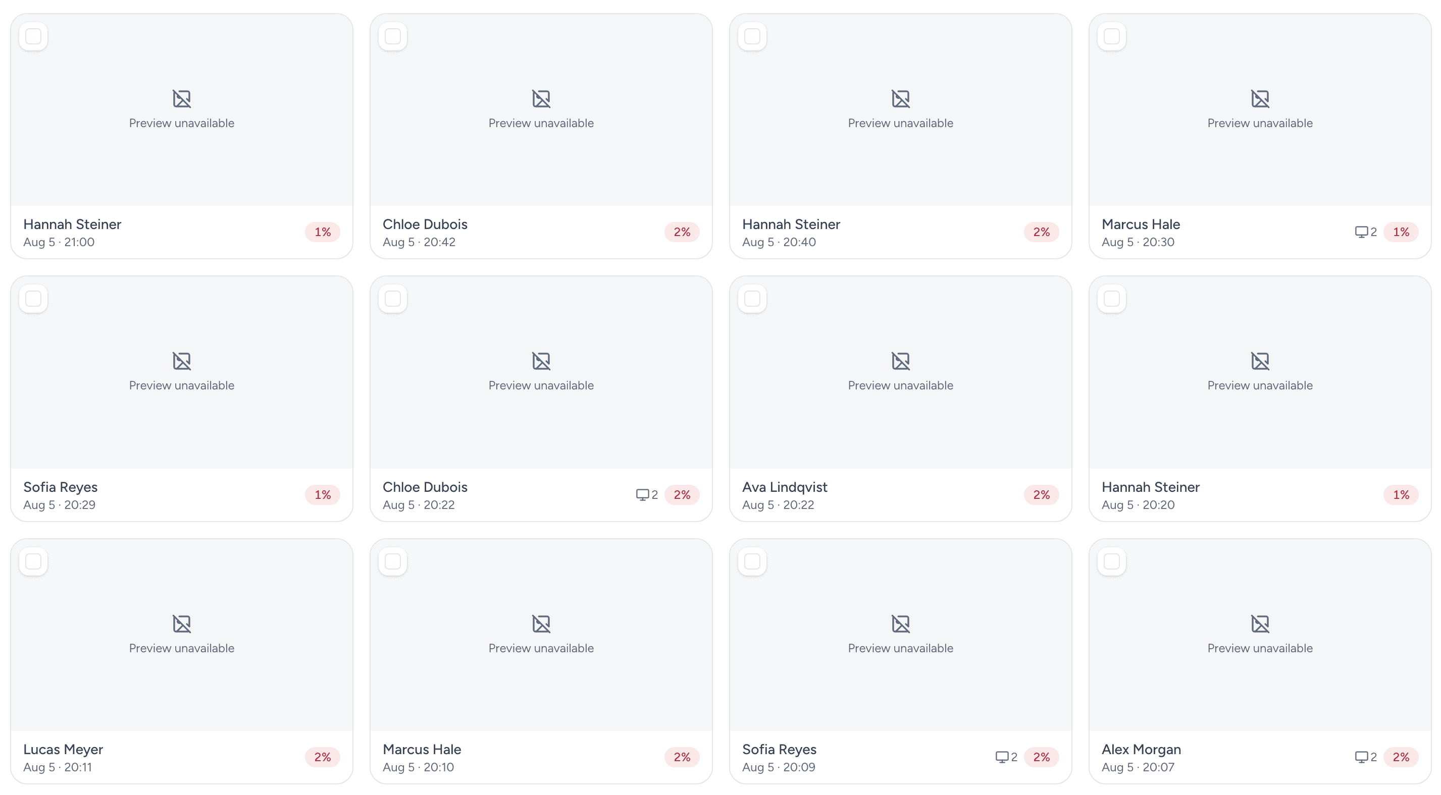 Worktivity screenshot gallery with timelapse playback