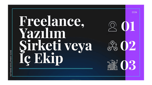 Freelance, Yazılım Şirketi veya İç Ekip: 2026 Yazılım Geliştirme Modeli Karar Rehberi