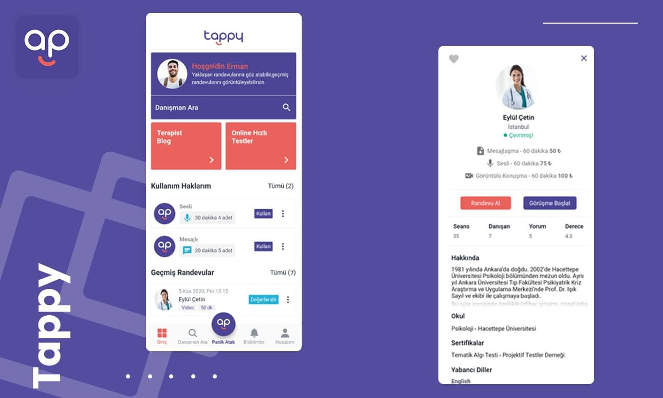 Tappy - Online Therapy & Mental Wellbeing Platform