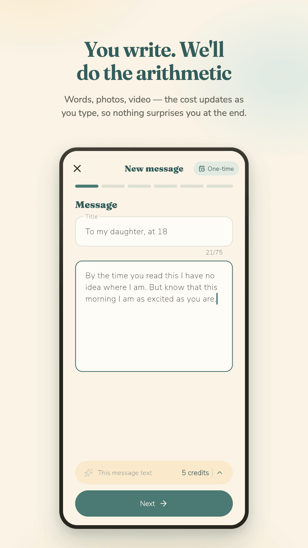 Things to Say: writing a letter with words, photos or video