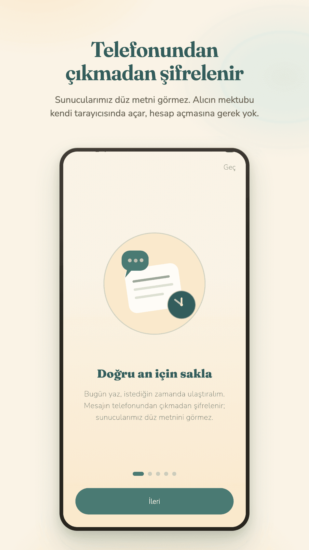 Things to Say: mektuplar telefondan çıkmadan şifrelenir